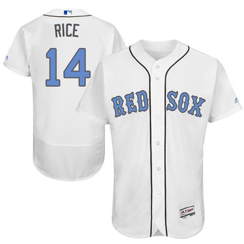 Red Sox #14 Jim Rice White Flexbase Authentic Collection Father's Day Stitched MLB Jersey - Click Image to Close